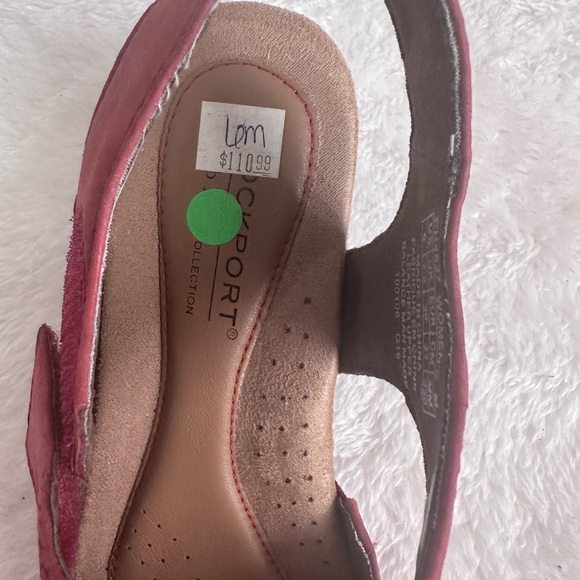 Cobb Hill by Rockport Judson Perforated Slingback Wedge Color Red size 6m - Picture 5 of 9